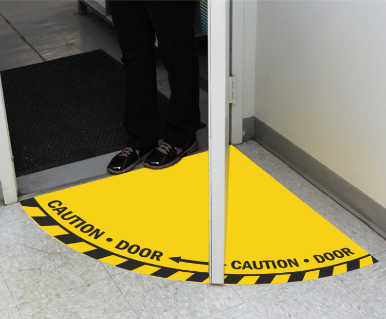 **EXP** Door Swing Caution Sign