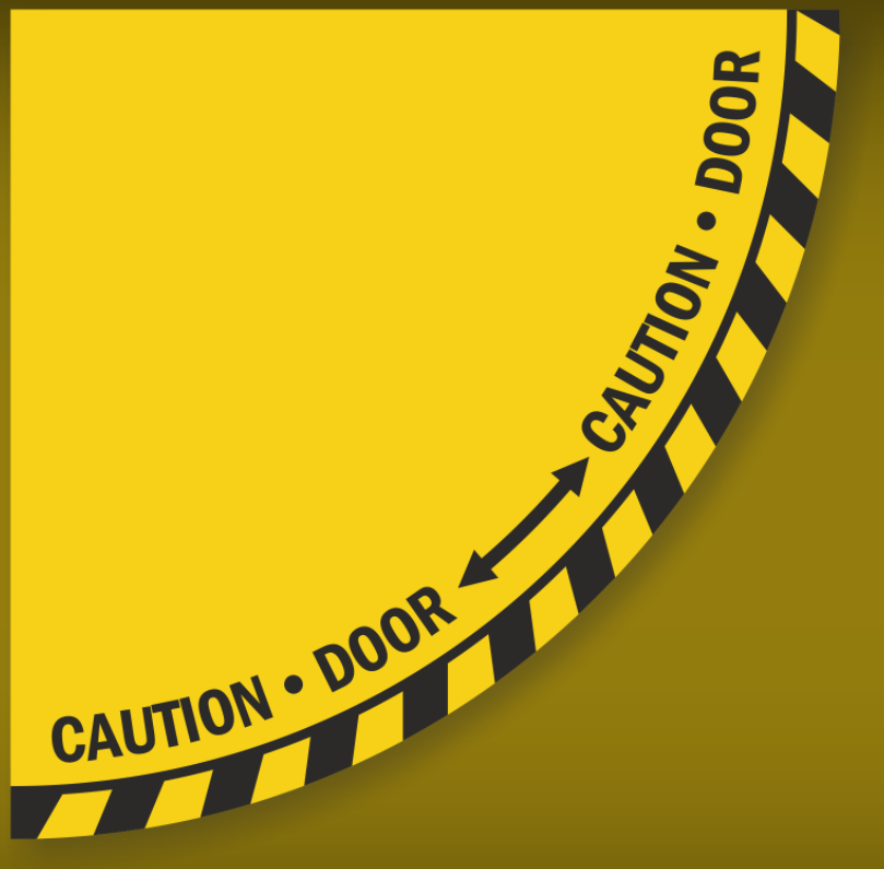 **EXP** Door Swing Caution Sign - Image 2